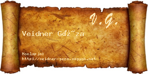 Veidner Géza névjegykártya